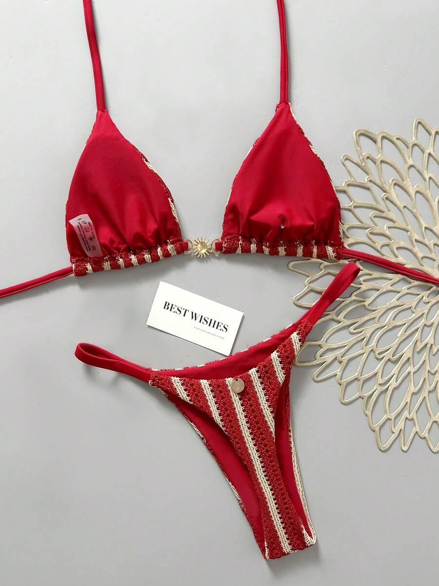 SHEIN STRÓJ KĄPIELOWY DWUCZĘŚCIOWY S09__XS