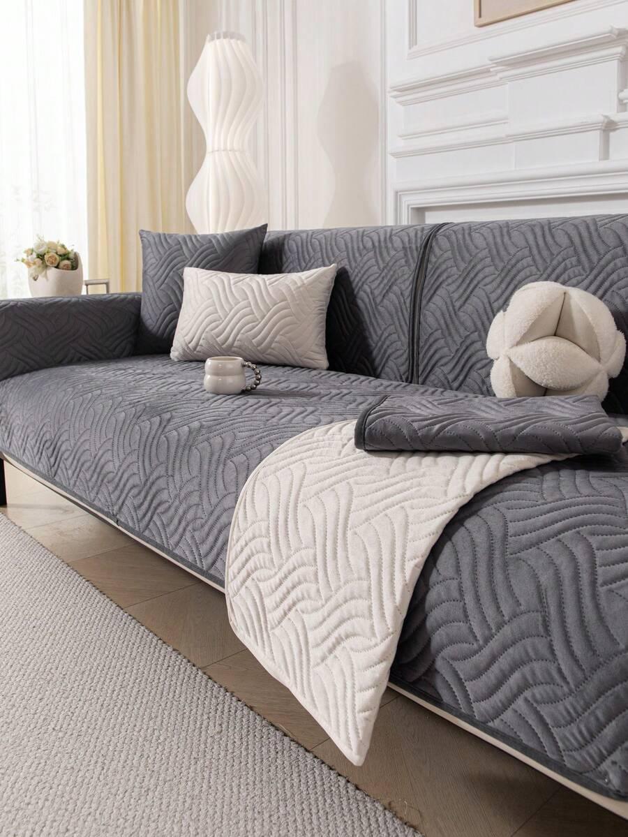 SHEIN SZARA NARZUTA NA SOFĘ S07__90X210