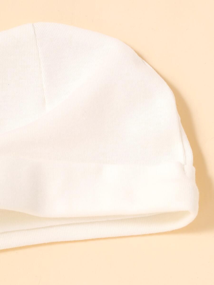SHEIN BIAŁA CZAPECZKA NIEMOWLĘCA 2-PACK S07