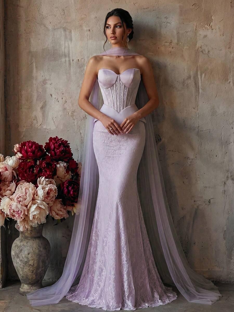 SHEIN FIOLETOWA MAXI SUKIENKA S06__S