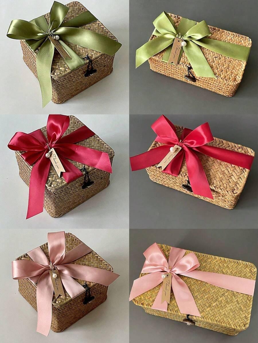 SHEIN PLECIONY KOSZ Z POKRYWKĄ S07__11,5X20X20CM