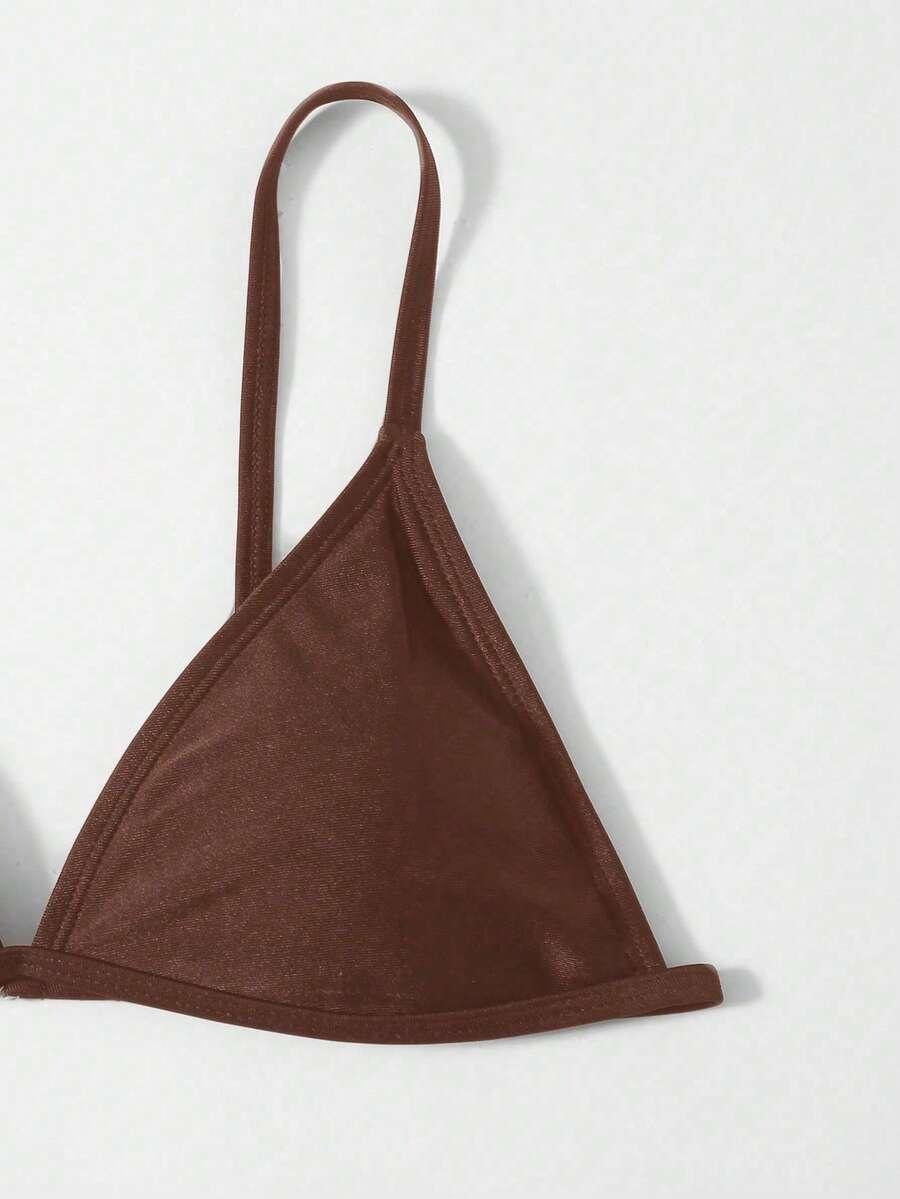 SWIM BASICS BRĄZOWY DWUCZĘŚCIOWY STRÓJ KĄPIELOWY S09__XL