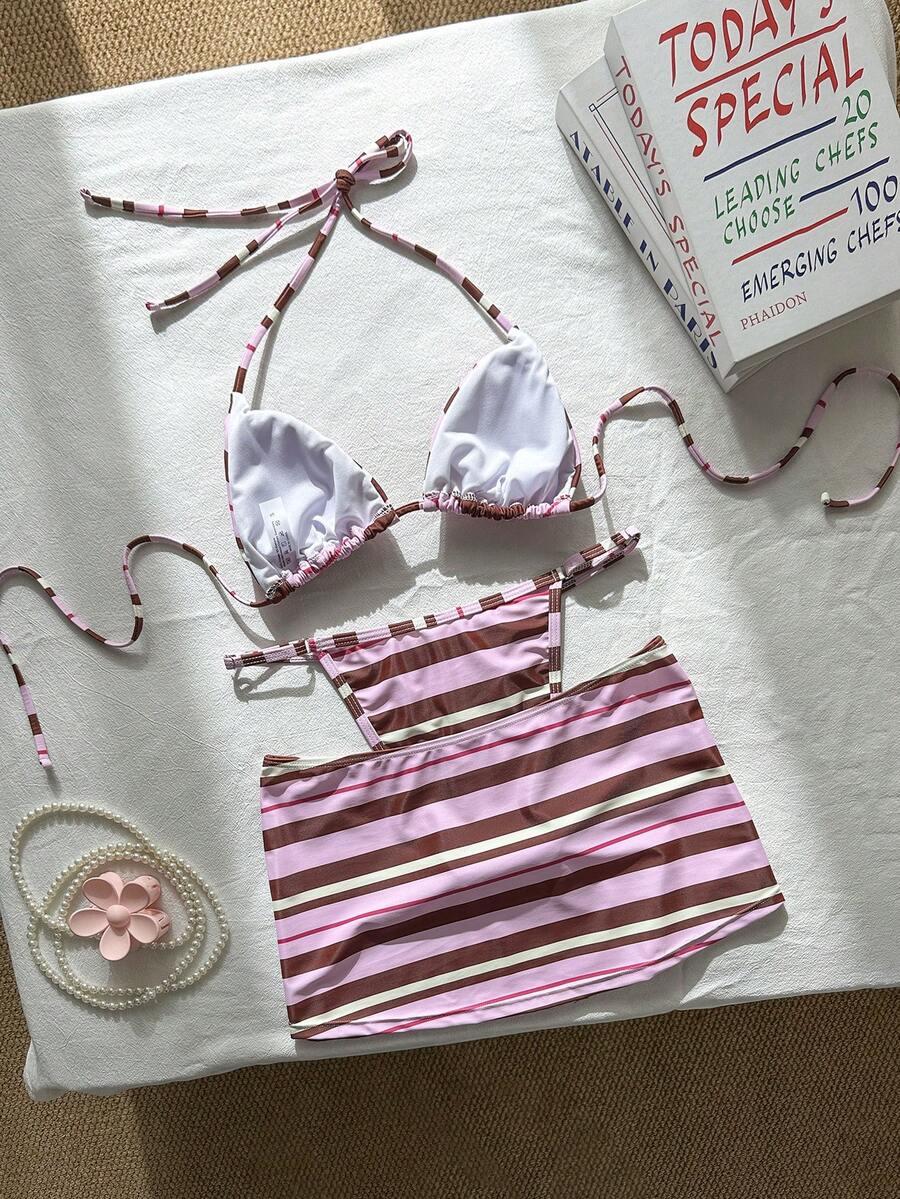 SHEIN DWUCZĘŚCIOWY STRÓJ KĄPIELOWY PASKI WIĄZANIE PK01__M