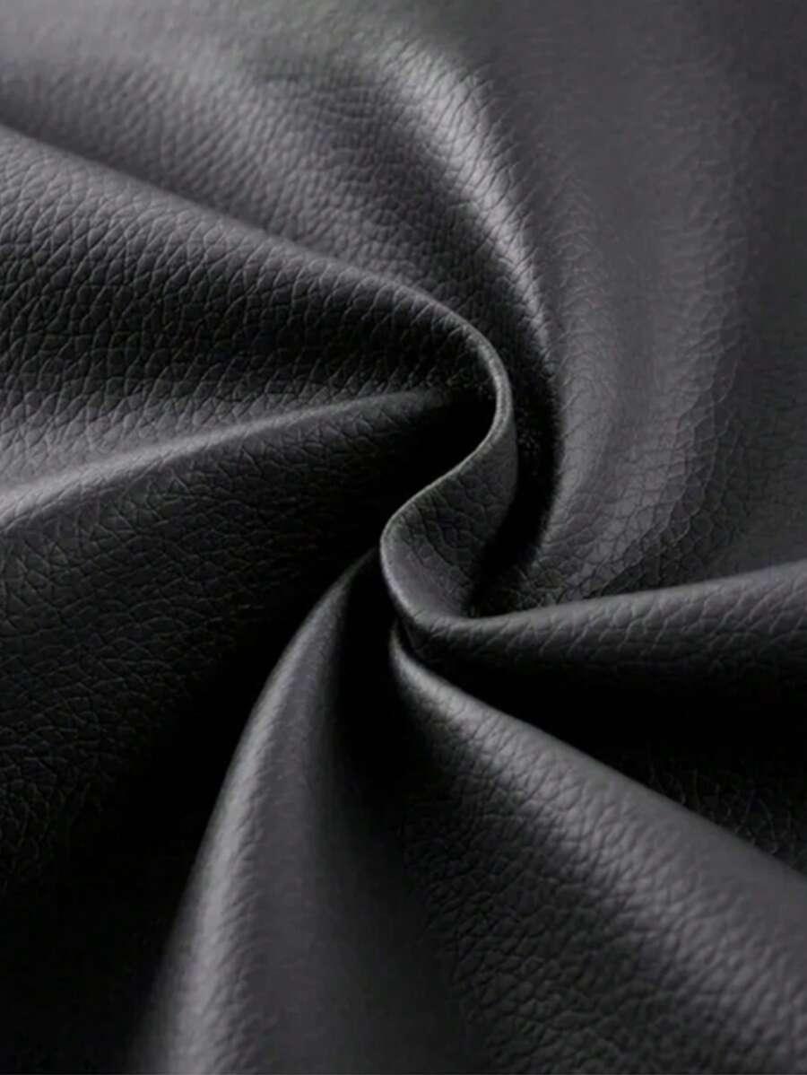 SHEIN SAMOPRZYLEPNA CZARNA SZTUCZNA SKÓRA S07__30X137CM