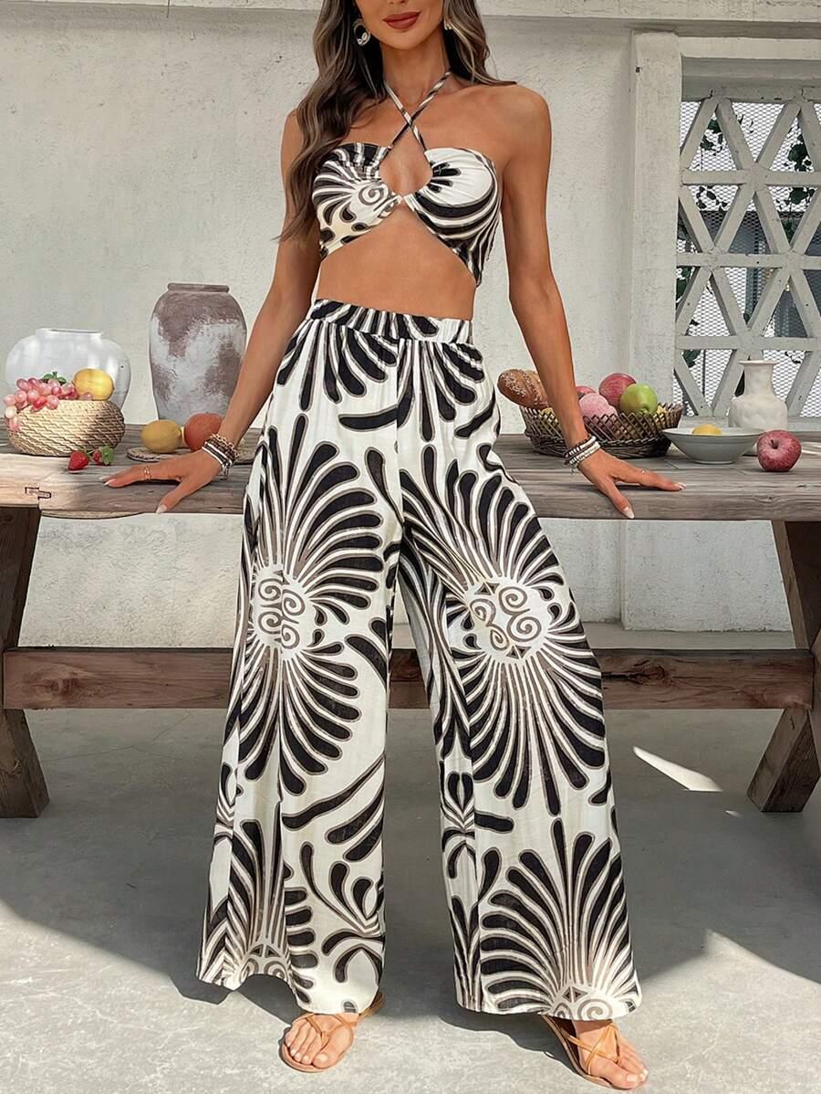 SHEIN SPODNIE SZEROKA NOGAWKA S06__S