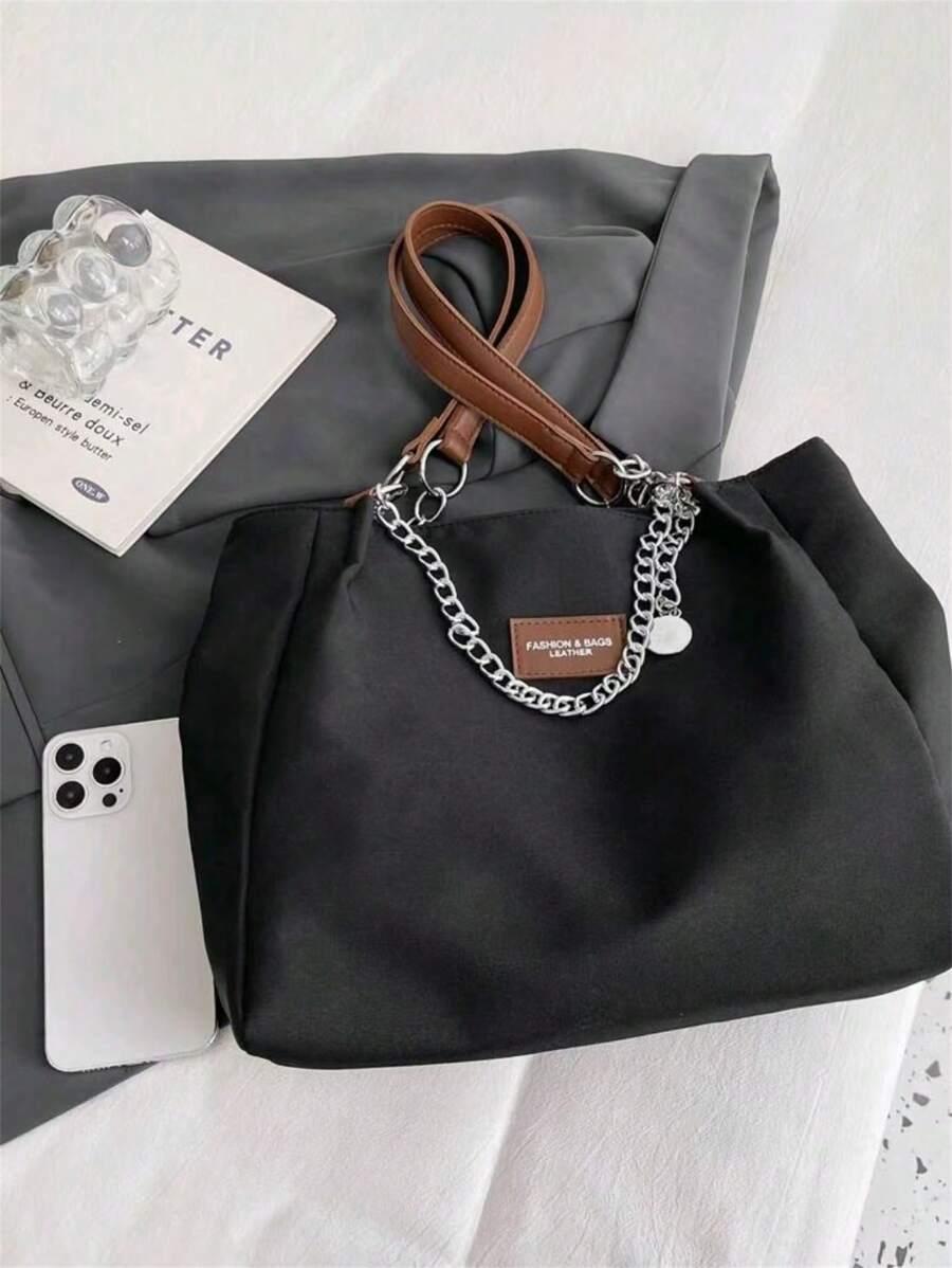 SHEIN CZARNA TORBA NA RAMIĘ S07__33X26CM