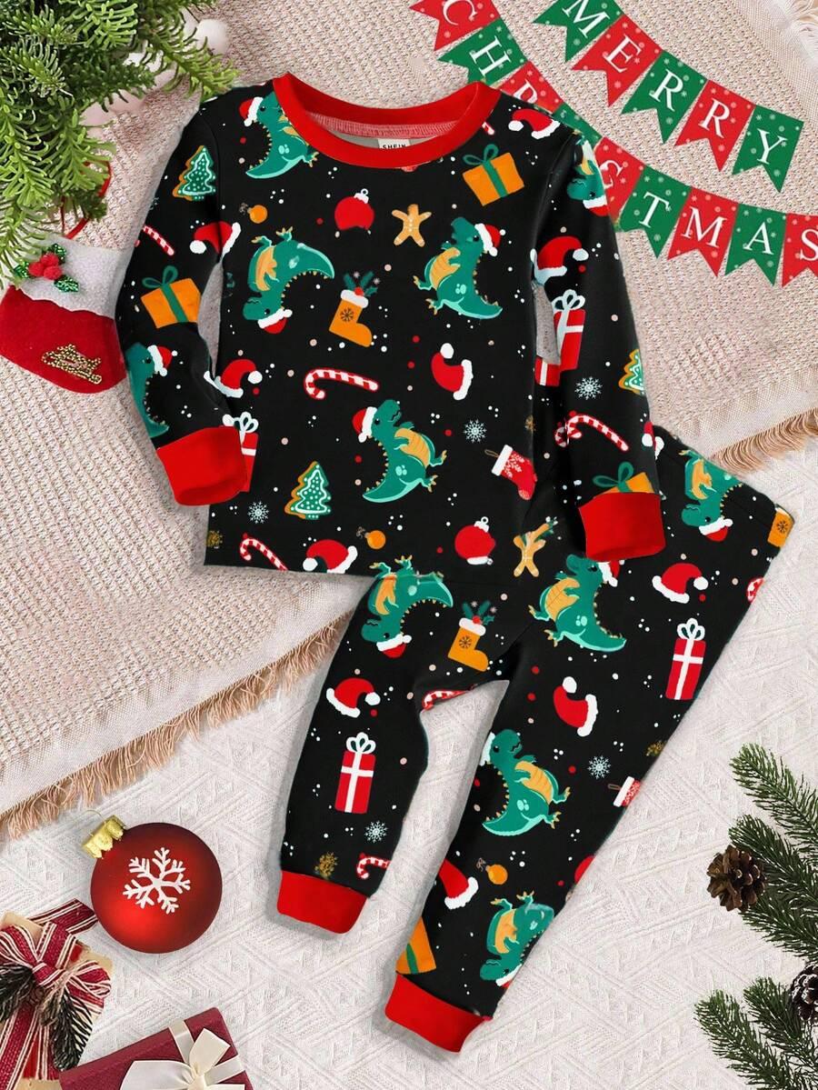 SHEIN BLUZKA SPODNIE KOMPLET MOTY ŚWIĄTECZNY BDD__80/86