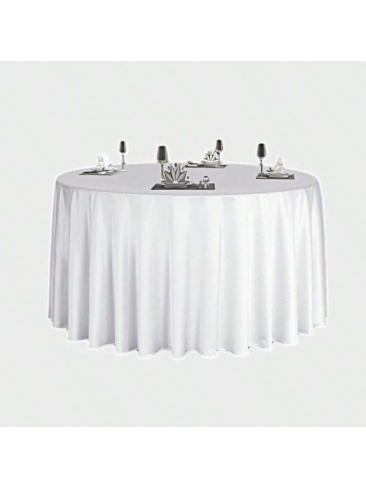 SHEIN BIAŁY SATYNOWY OBRUS S07__150X220CM