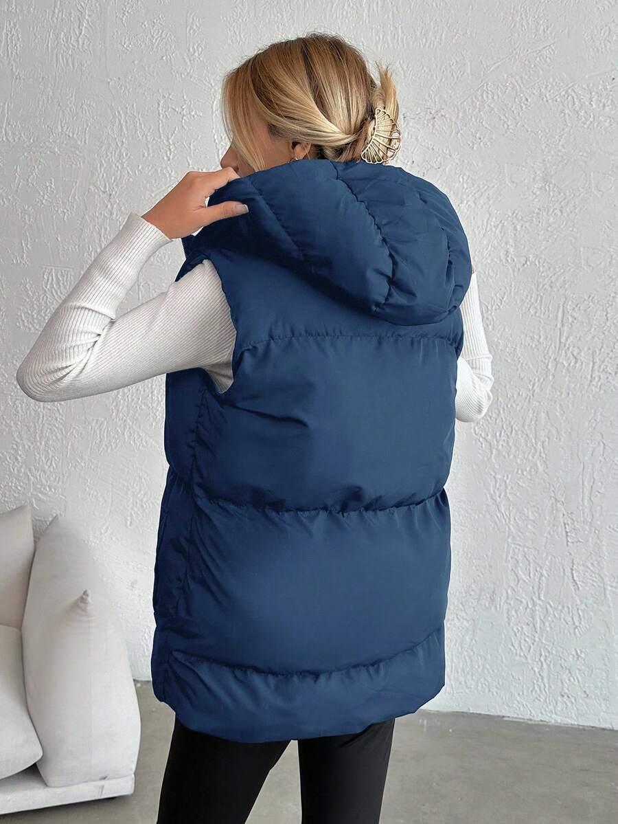 SHEIN NIEBIESKA PIKOWANA KAMIZELKA W01__S