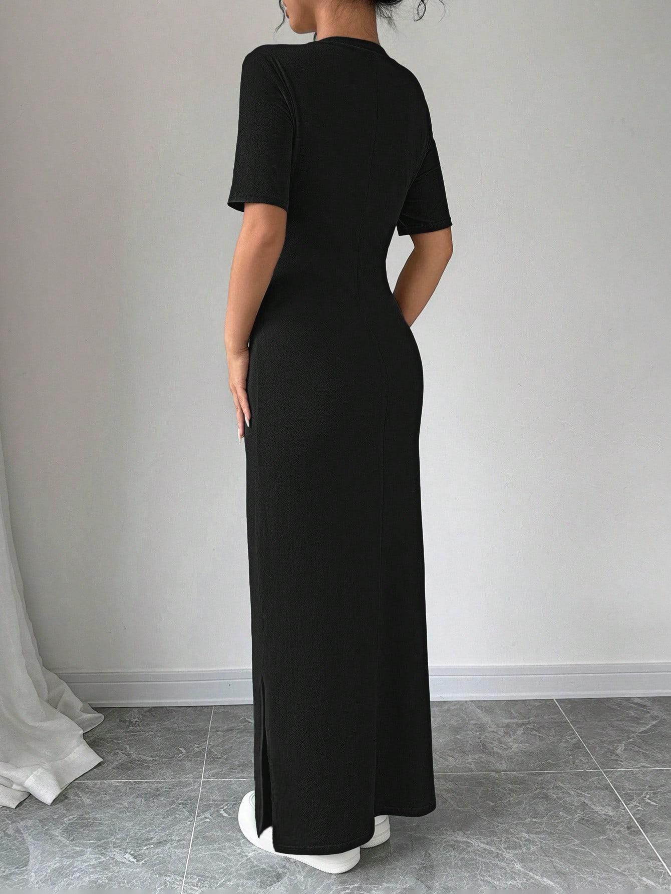 SELIANNE CZARNA MAXI SUKIENKA S06__L