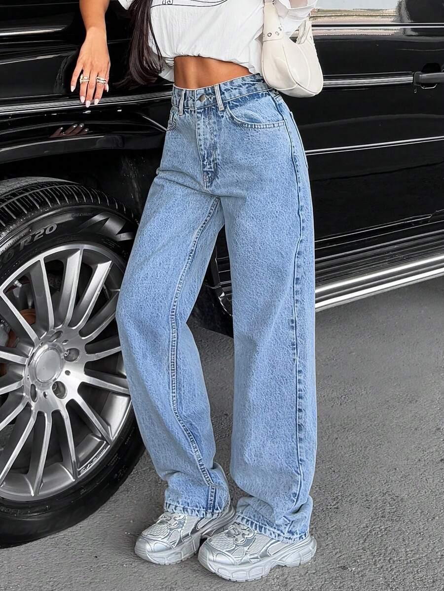 EURMUSE NIEBIESKIE SPODNIE JEANS S06__S