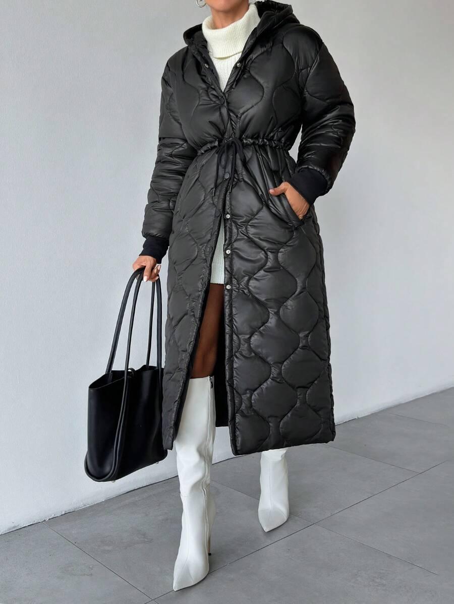 RUECHIC CZARNA PIKOWANA KURTKA W01__L