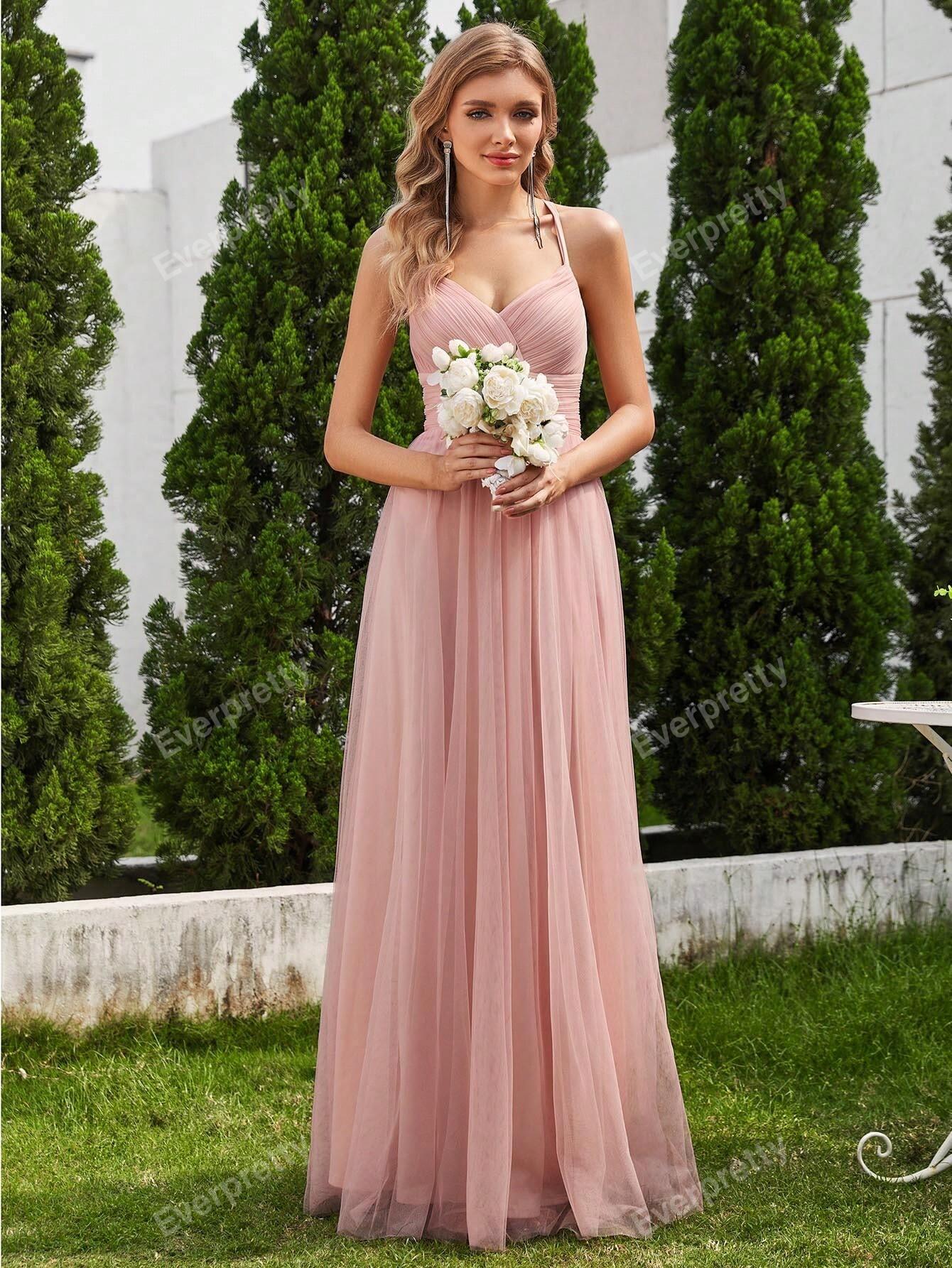 SHEIN RÓŻOWA MAXI SUKIENKA S06__XS