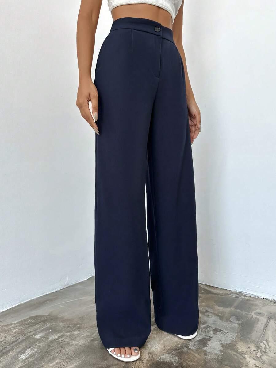 SHEIN GRANATOWE ELEGANCKIE SPODNIE S06__S