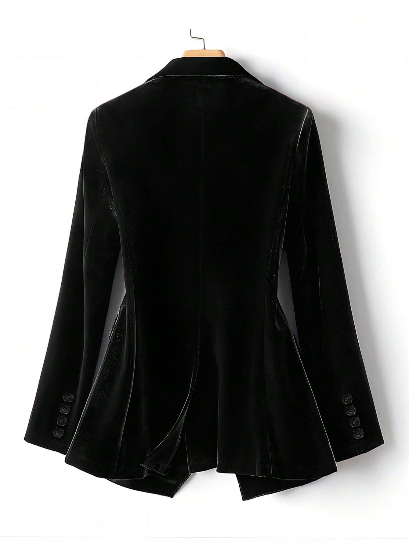 SHEIN CZARNA MARYNARKA GUZIKI S06__46