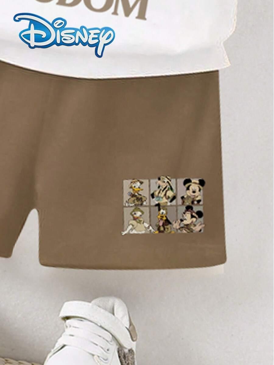 SHEIN KOMPLET KOSZULA SPODENKI NADRUK DISNEY PK01__80/86