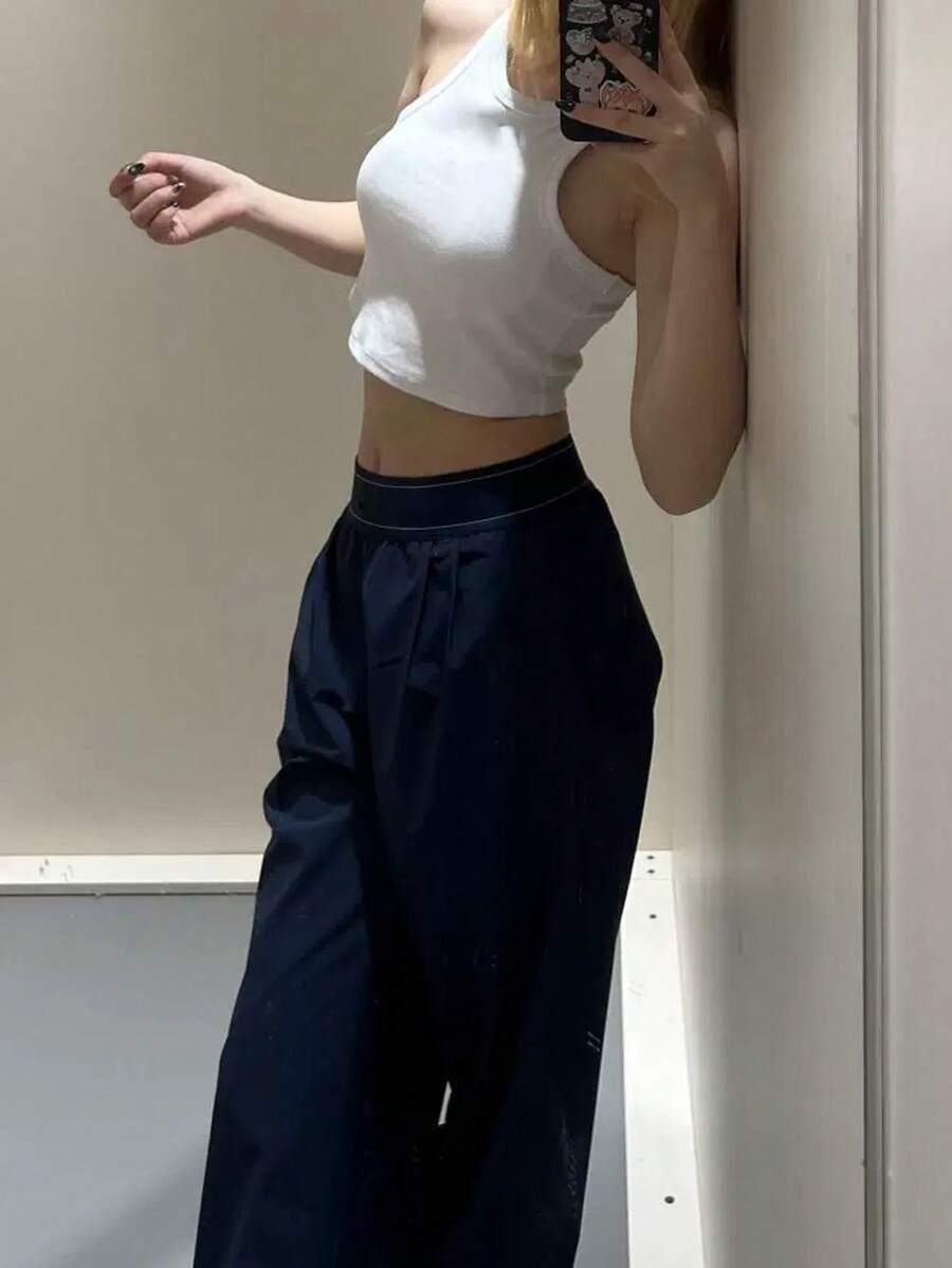 SHEIN CZARNE SPODNIE CASUAL S06__L