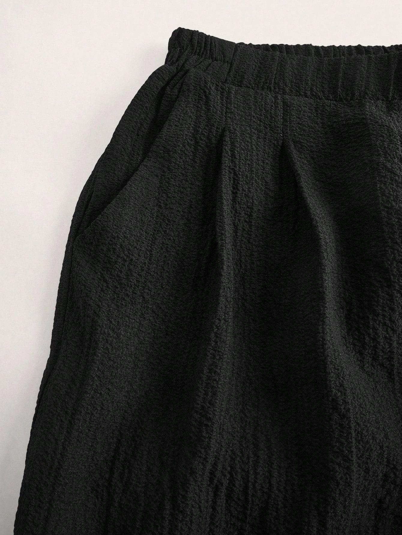 SHEIN CZARNE SPODNIE CASUAL S06__XXL
