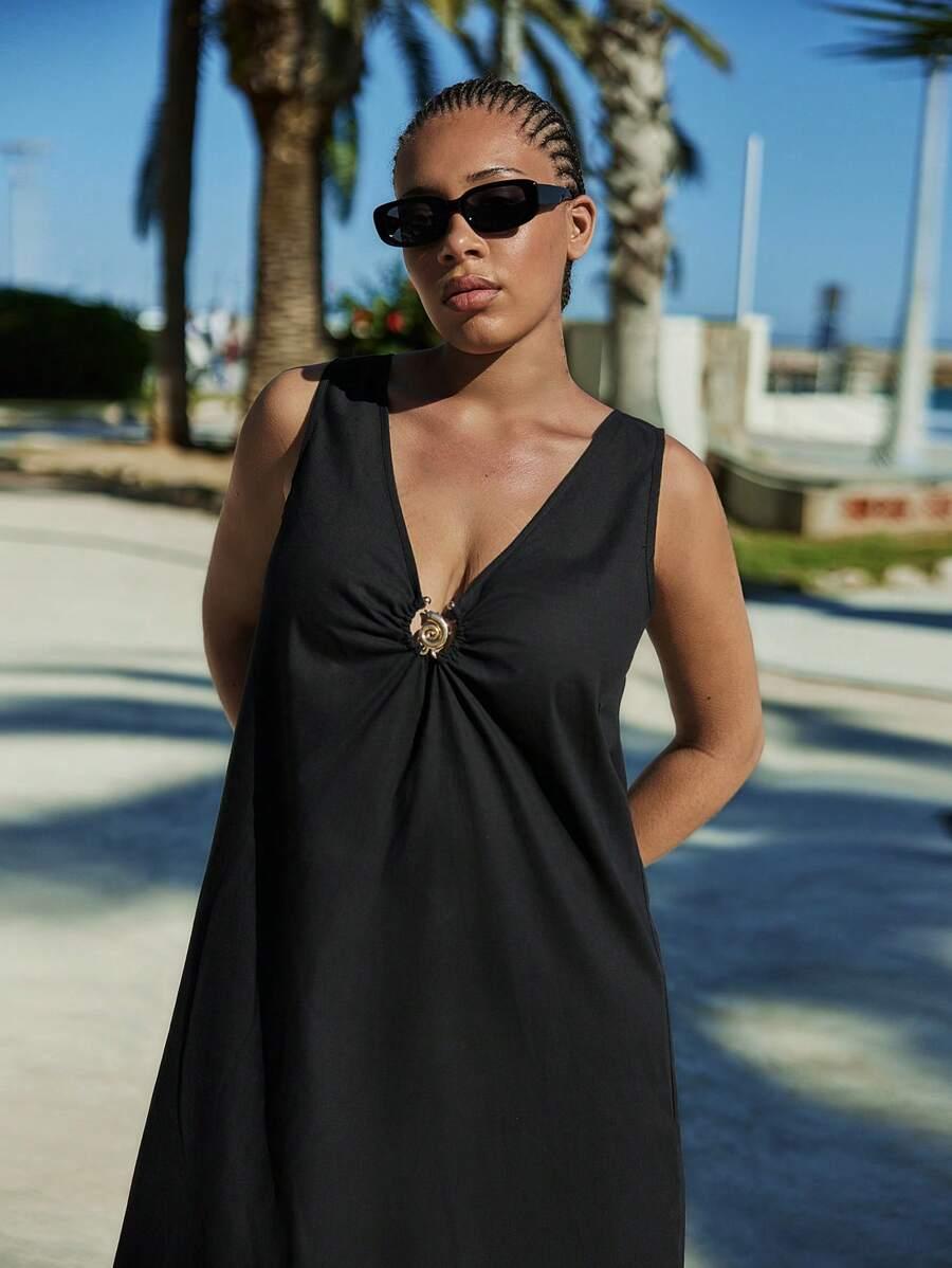 MAIJA CZARNA MAXI SUKIENKA S06__XXL