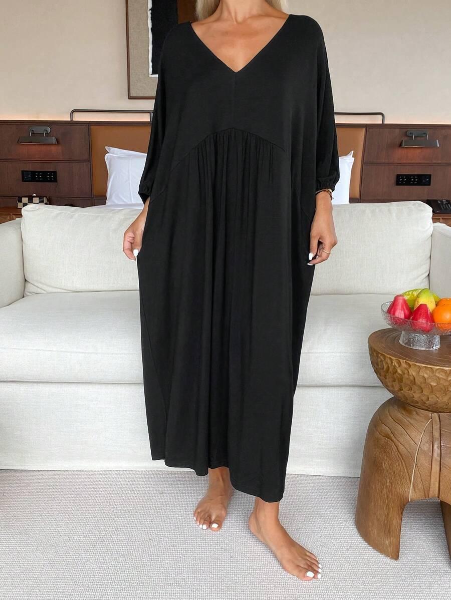 DAZY CZARNA OVERSIZE SUKIENKA S06__L
