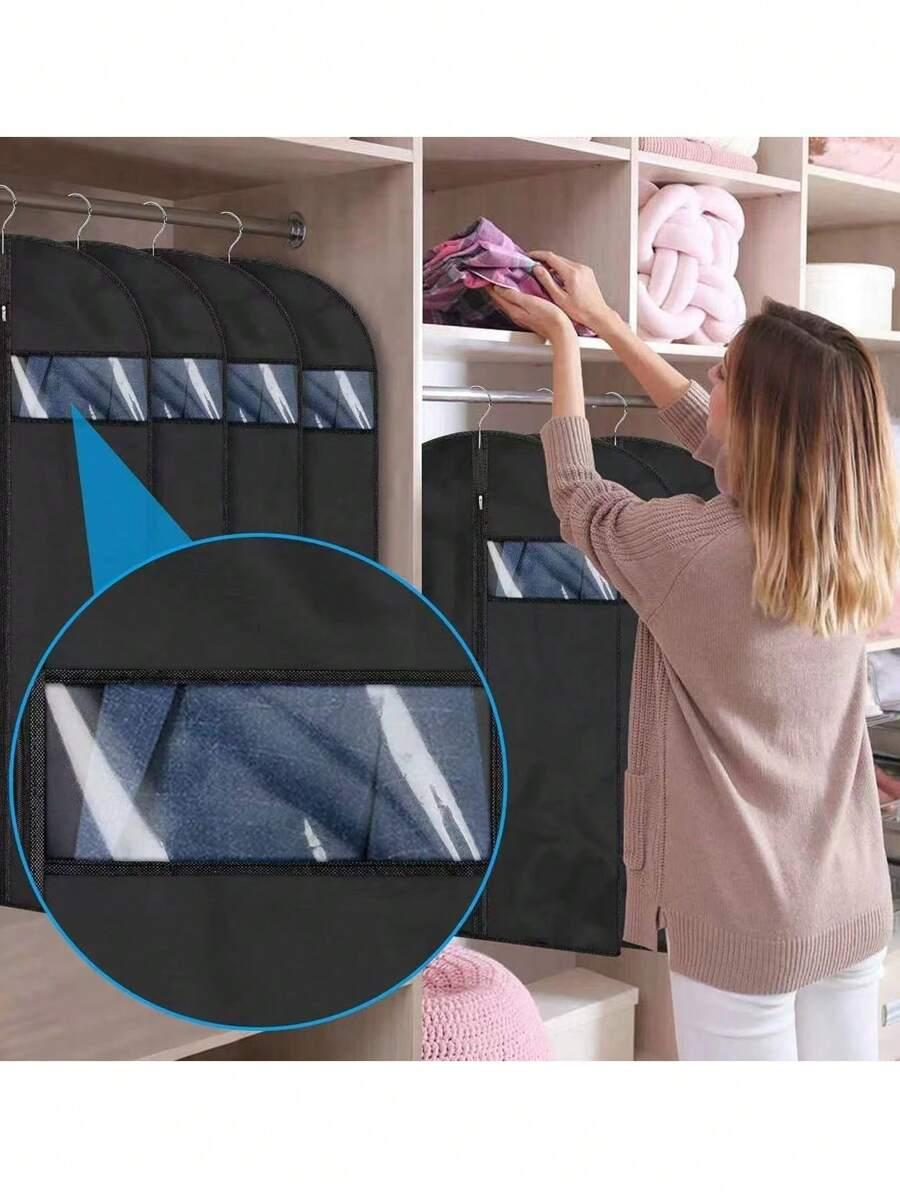 SHEIN CZARNY POKROWIEC NA UBRANIA 5-PACK S07__100X60CM