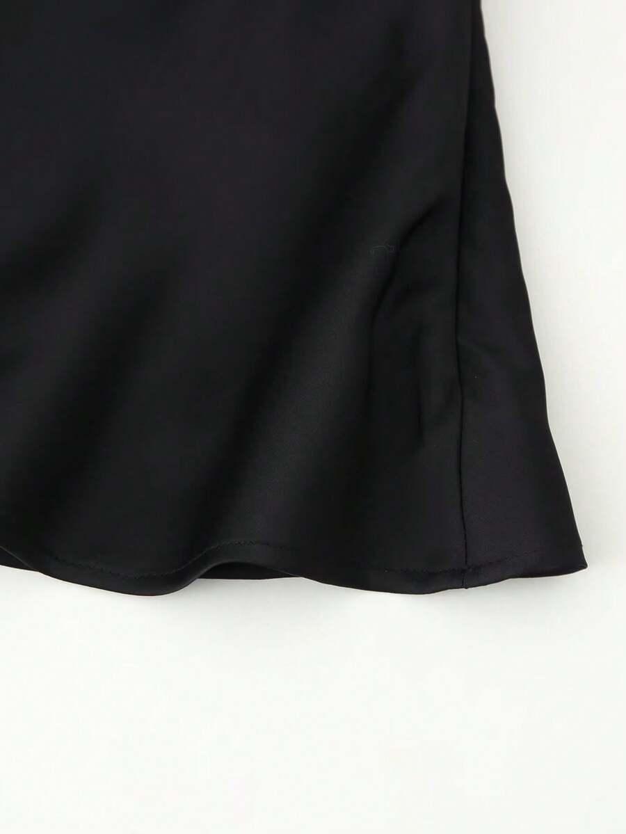 SHEIN CZARNY TOP KORONKA S06__M