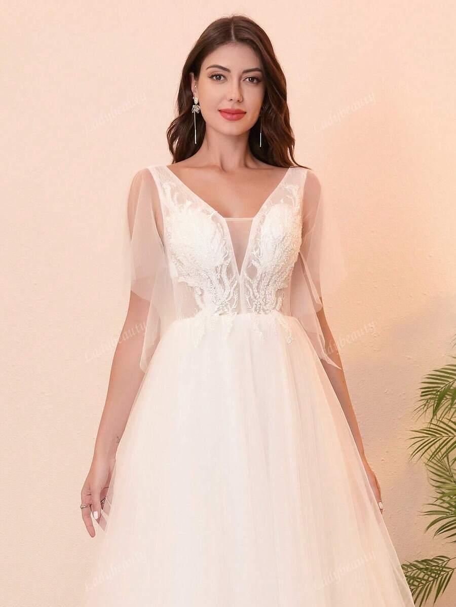 SHEIN BIAŁA SUKNIA ŚLUBNA S06__M