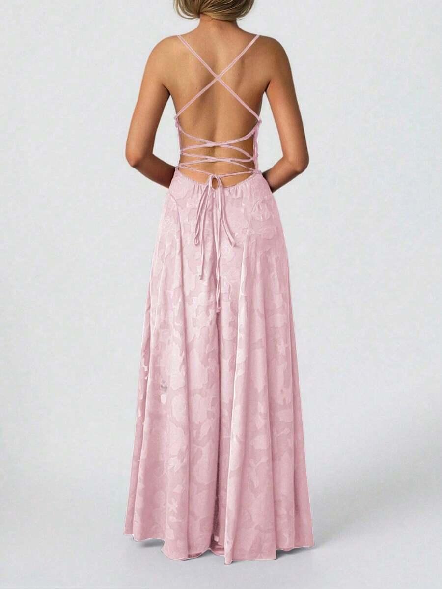 SHEIN RÓŻOWA MAXI SUKIENKA S06__M