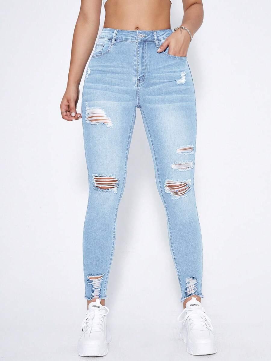 EURMUSE NIEBIESKIE SPODNIE JEANS S06__M