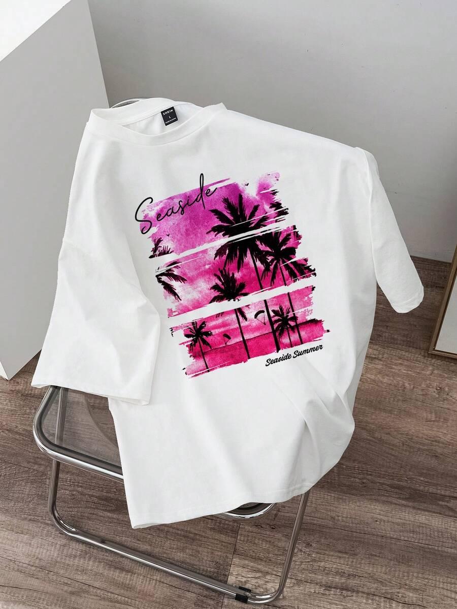 MANFINITY BIAŁY T-SHIRT PRINT S06__M