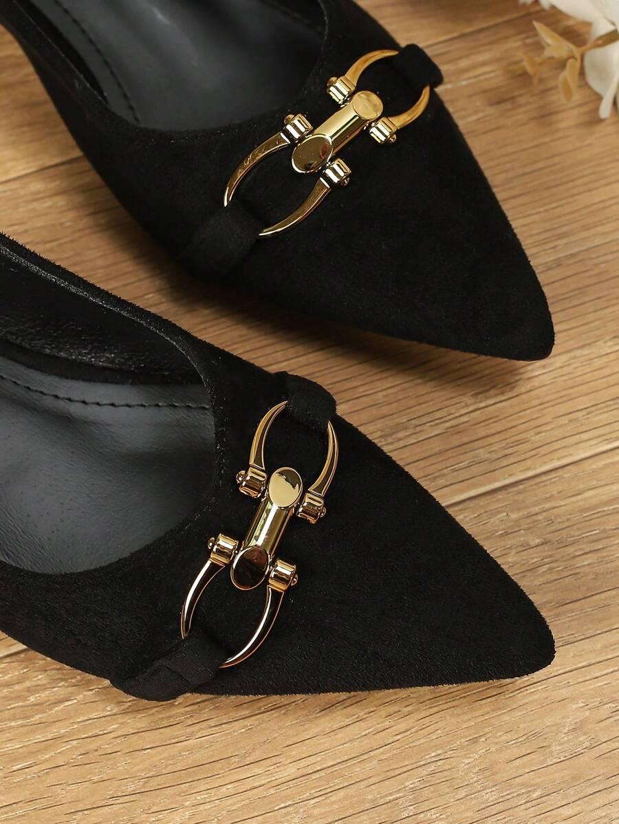 SHEIN CZARNE CZÓŁENKA ZDOBIENIE PK01__37,5
