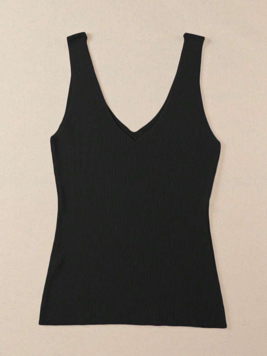 ACELITT CZARNY DZIANINOWY TOP PK01__L