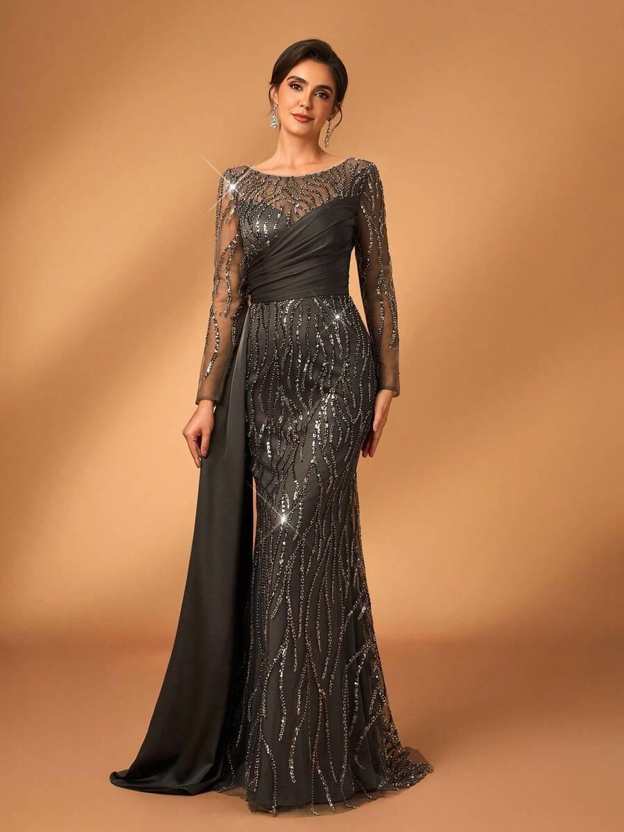 SERIN ZIELONA MAXI SUKIENKA S06__L