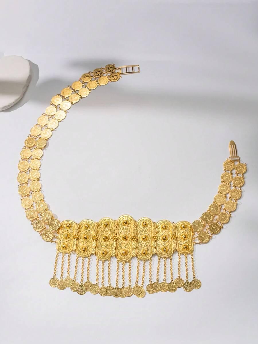 HERSEYGOLD METALOWY PASEK ŁAŃCUCH W ZŁOTYM KOLORZE S07__120