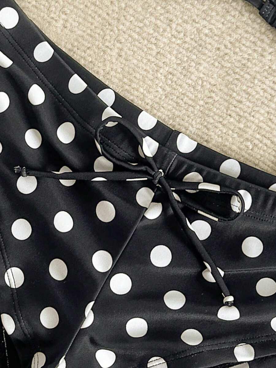 SHEIN DWUCZĘŚCIOWY STRÓJ KĄPIELOWY GROSZKI S09__S