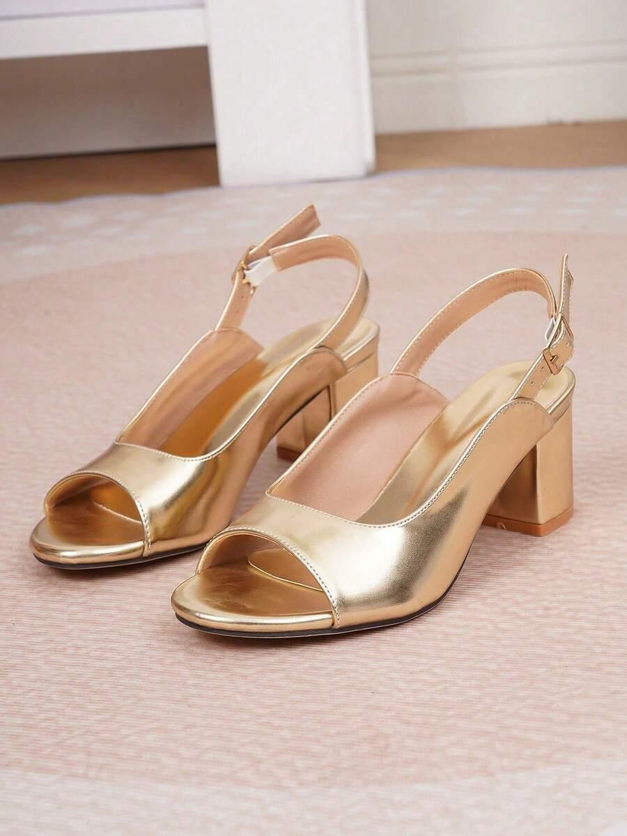 SHEIN ZŁOTE SANDAŁY OBCAS S06__36