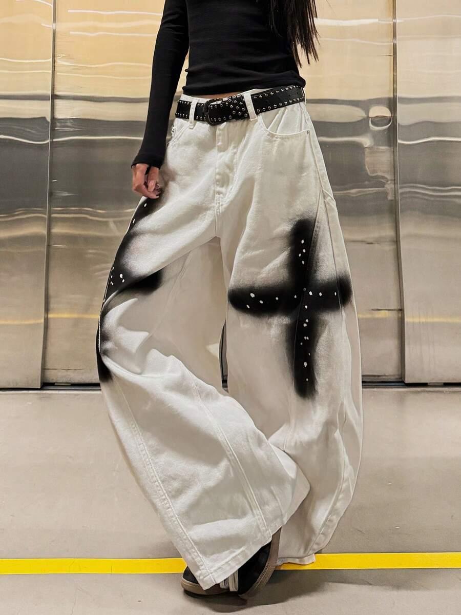 SHEIN SPODNIE SZEROKIE NOGAWKI S06__L