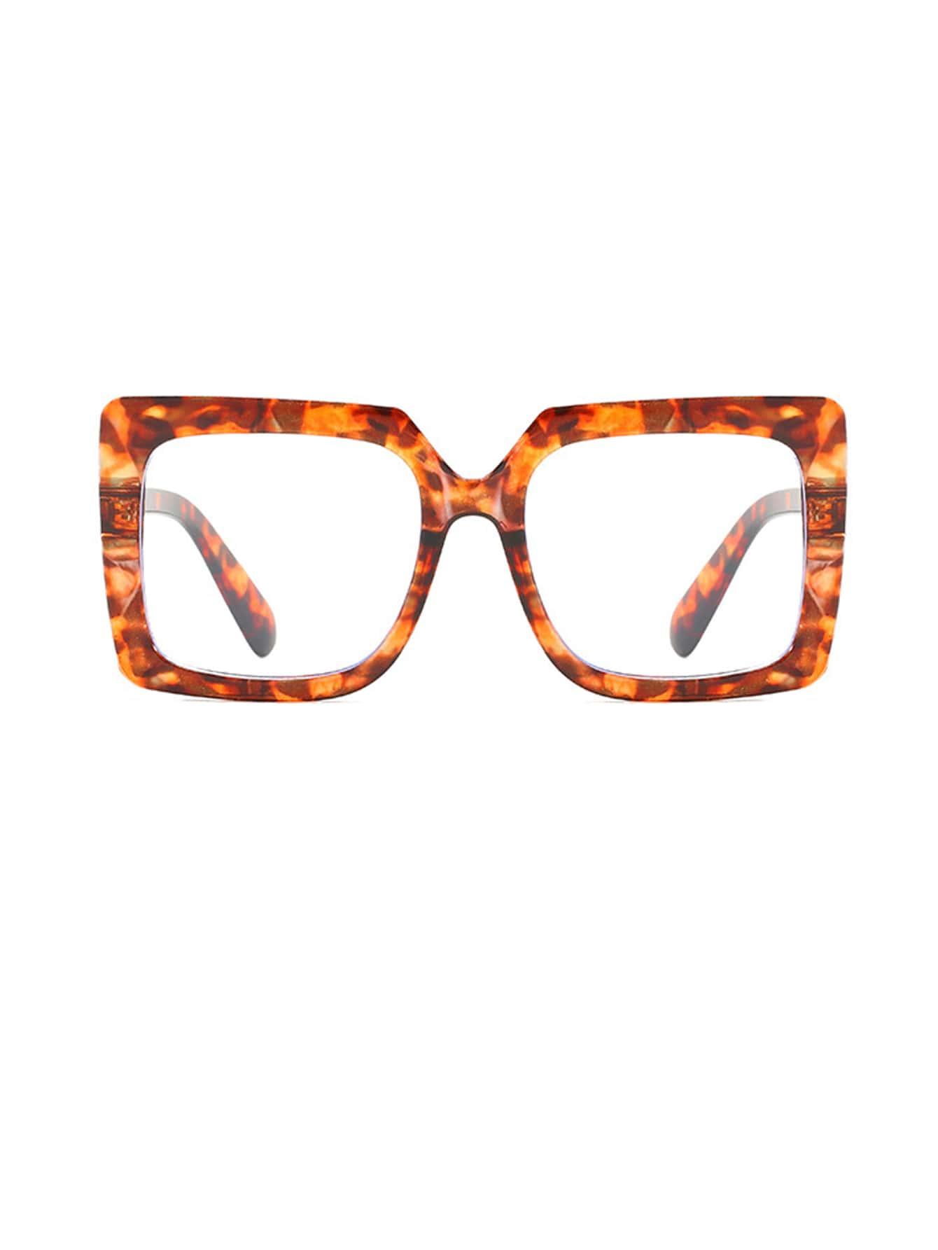 SHEIN OKULARY ZERÓWKI ANIMAL PRINT S07