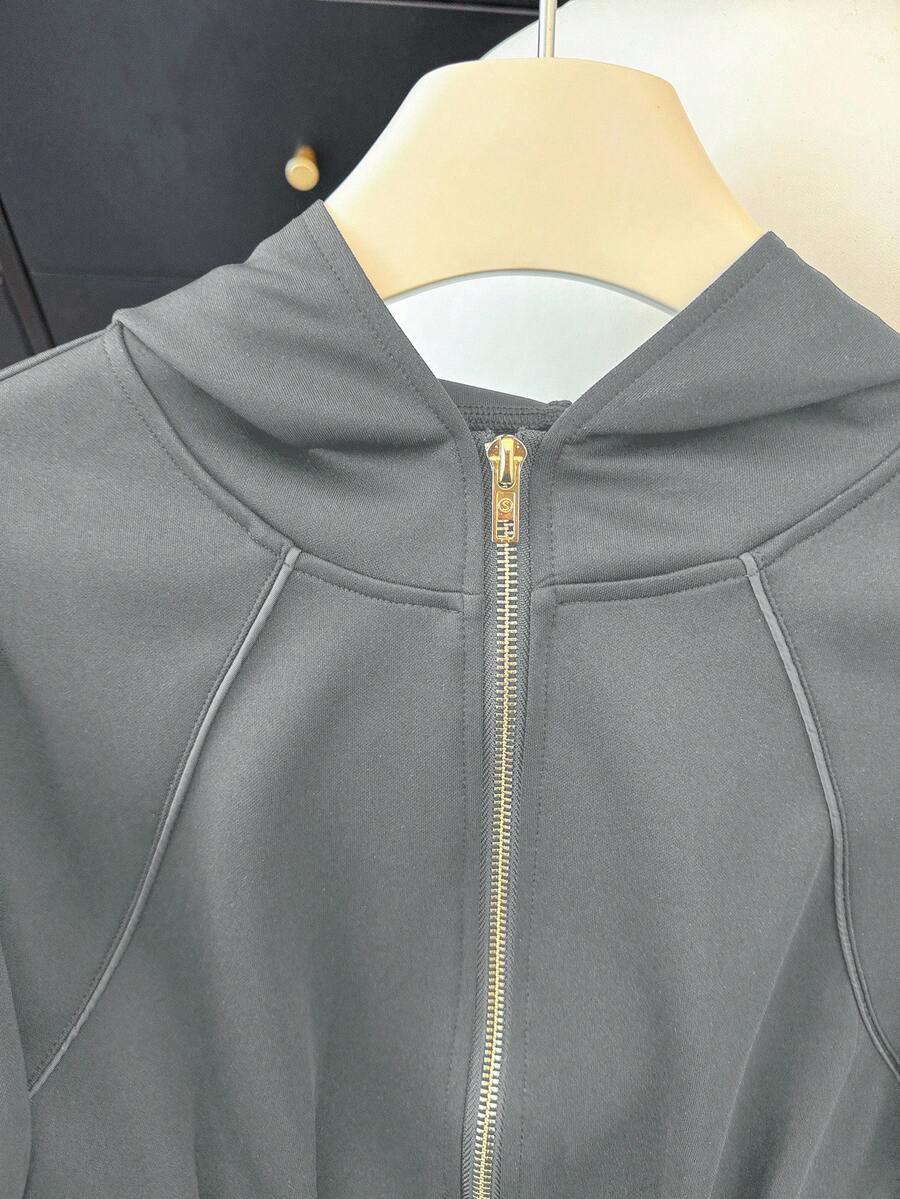 SHEIN SZARA BLUZA ZAMEK S06__XL