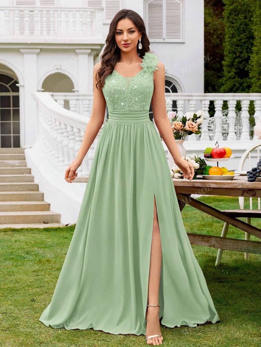 SHEIN ZIELONA MAXI SUKIENKA S06__XXL