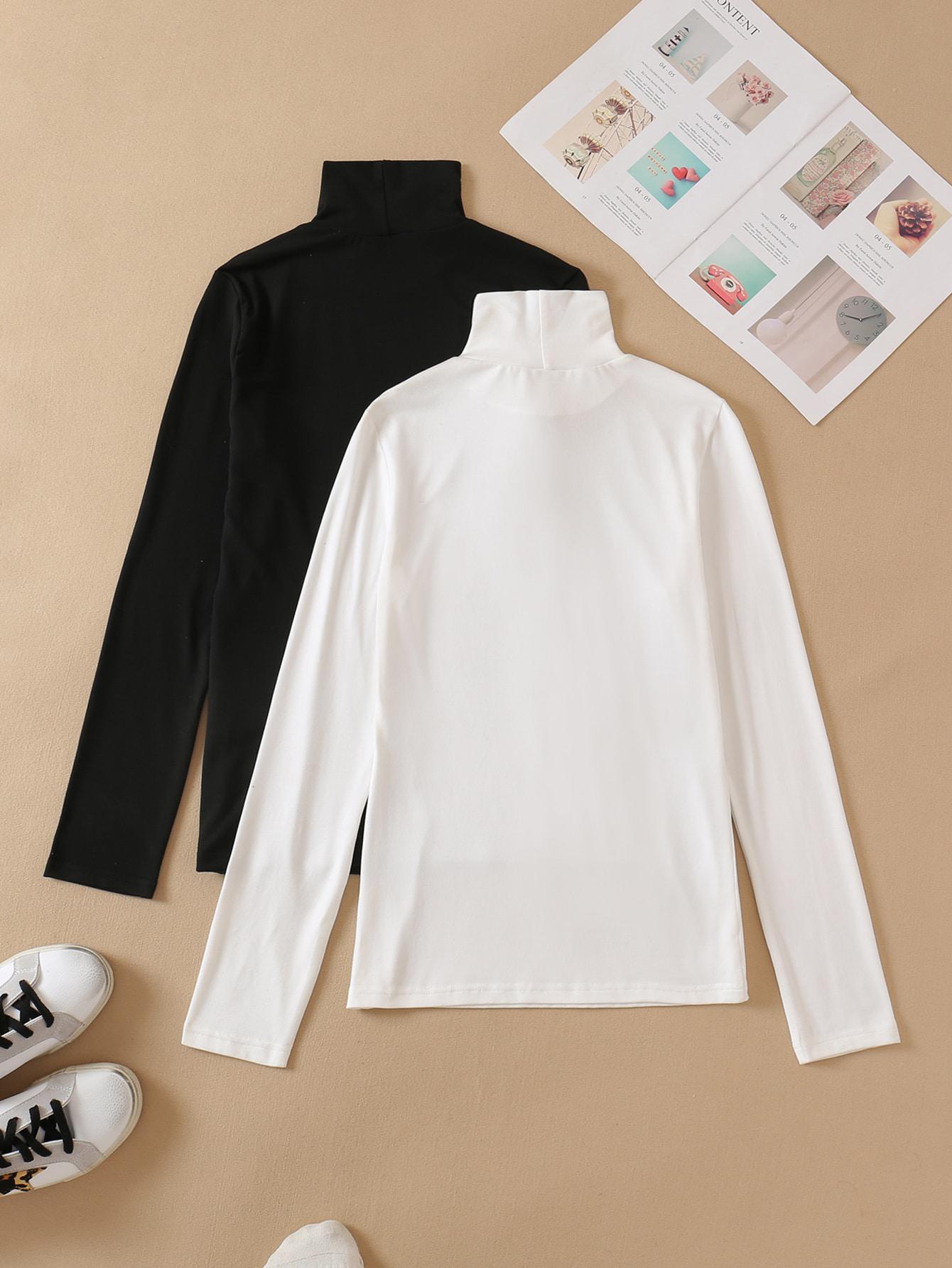 SHEIN BLUZKA DŁUGI RĘKAW 2-PACK S06__S