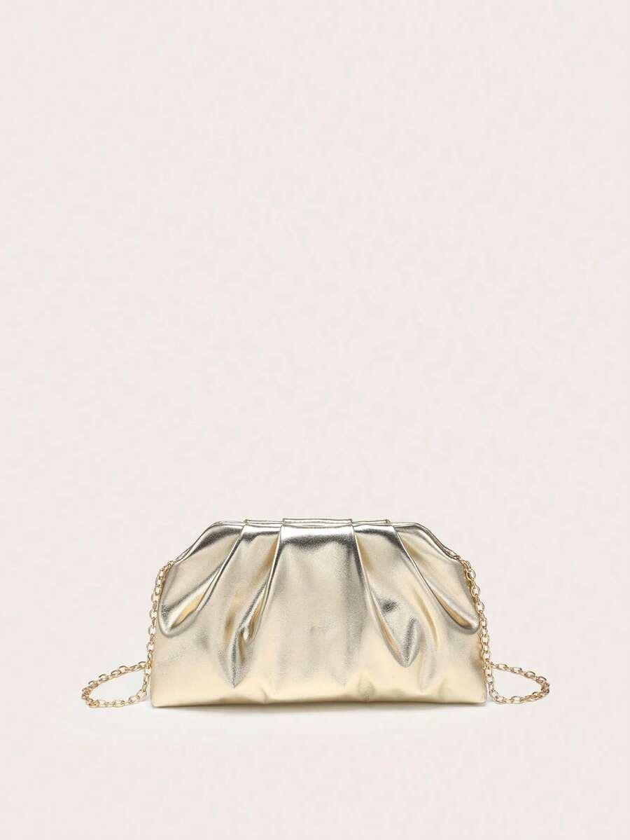 SHEIN ZŁOTA TOREBKA POŁYSK S07__12X26CM