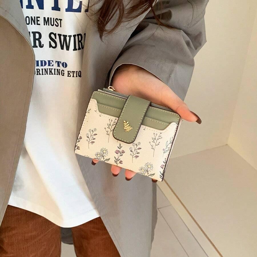 SHEIN PORTFEL WZÓR KWIATY S07__13X10