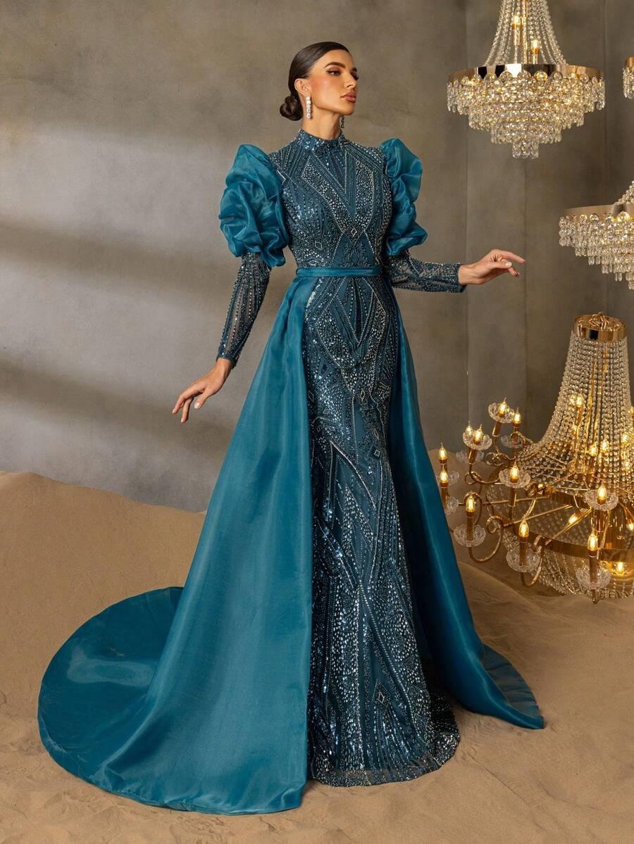 FAERIESTY NIEBIESKA MAXI SUKIENKA S06__M