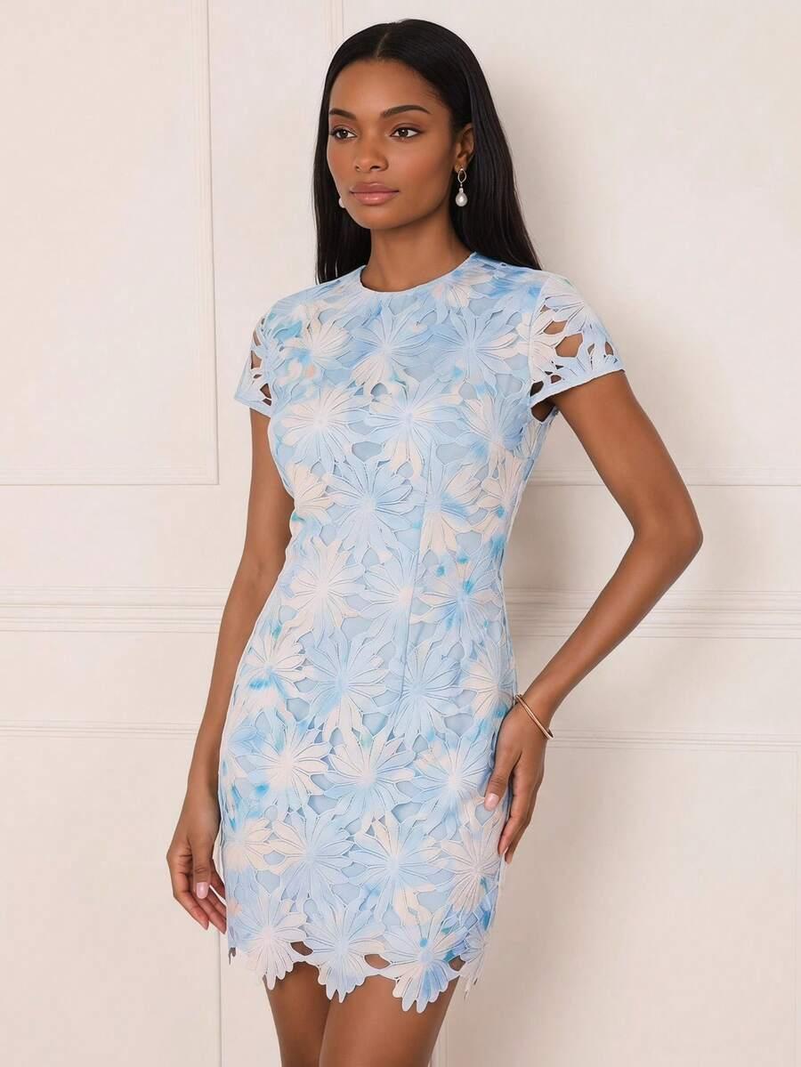 SHEIN MINI SUKIENKA Z MOTYWEM KWIATOWYM S06__M