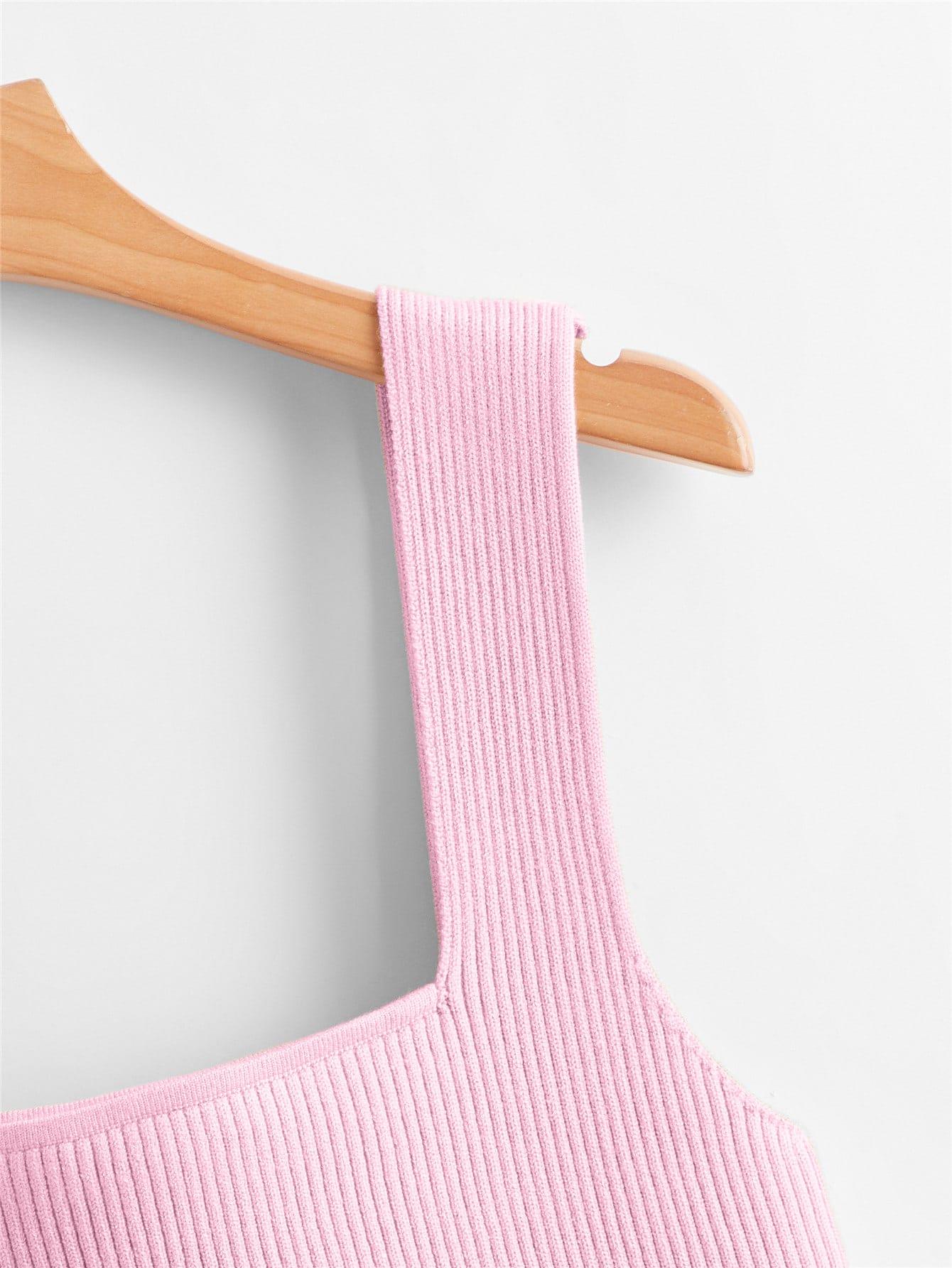 SHEIN RÓŻOWY TOP NA RAMIĄCZKACH S09__XS