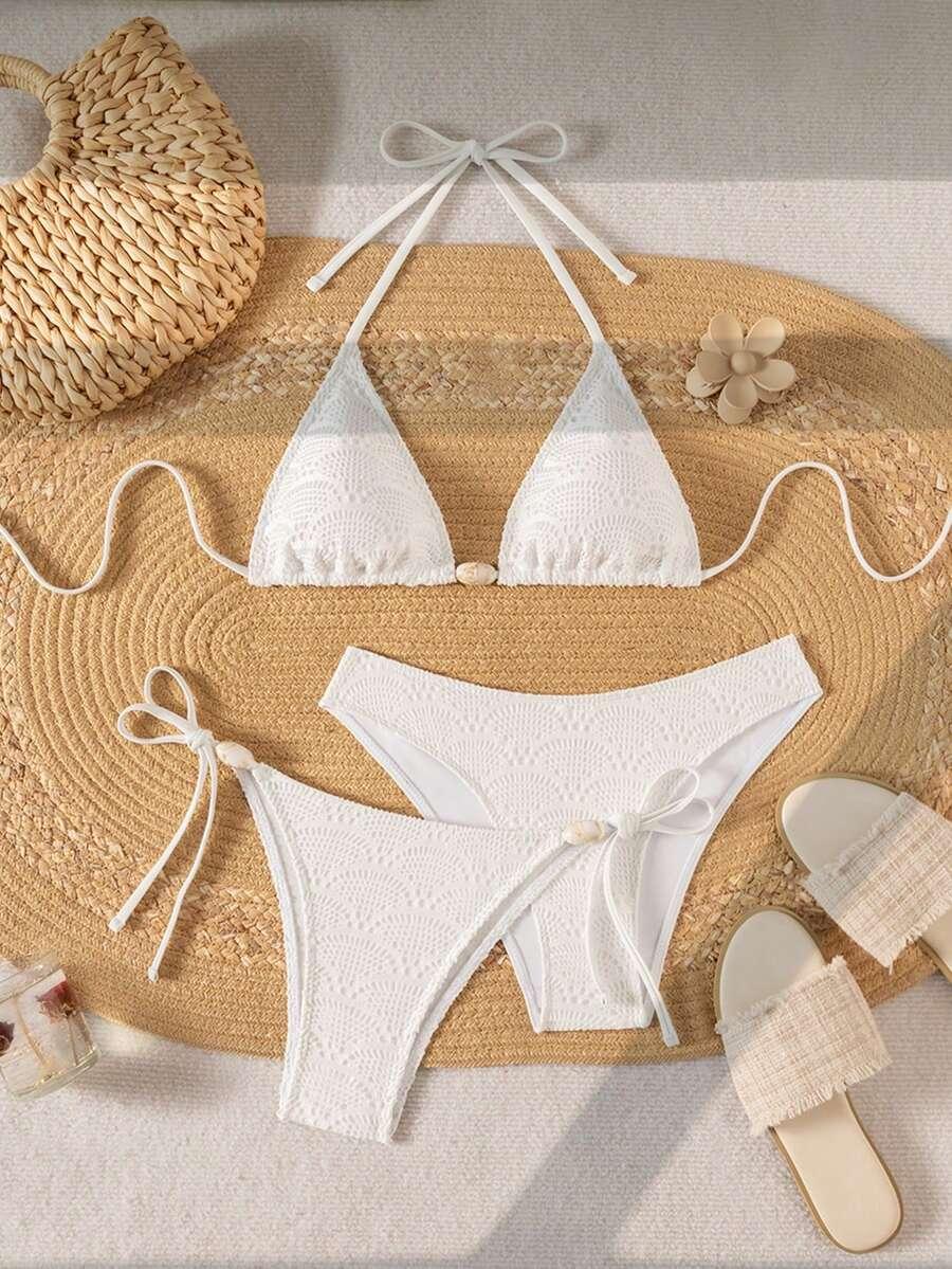 SHEIN DWUCZĘŚCIOWY STRÓJ KĄPIELOWY S09__L