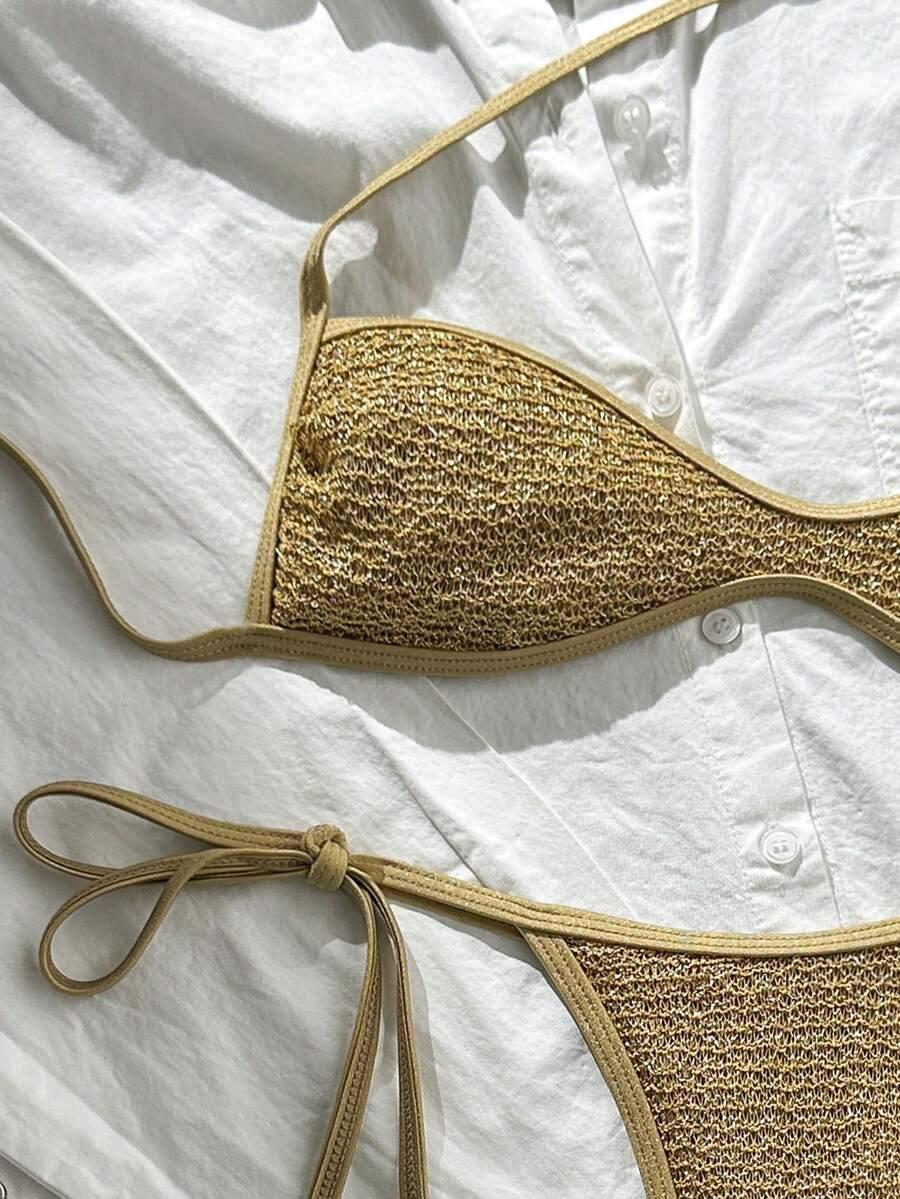 SHEIN DWUCZĘŚCIOWY STRÓJ KĄPIELOWY S09__XS