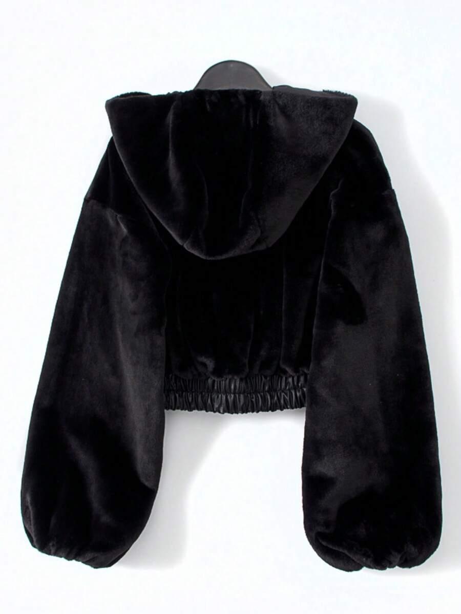 SHEIN SZTUCZNE FUTRO KAPTUR W01__S