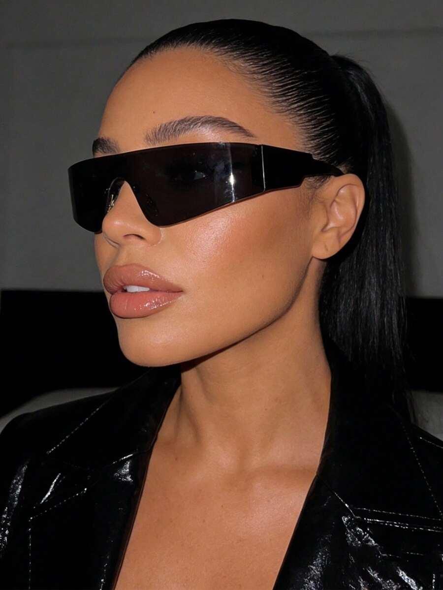 SHEIN CZARNE OKULARY PRZECIWSŁONECZNE S07__